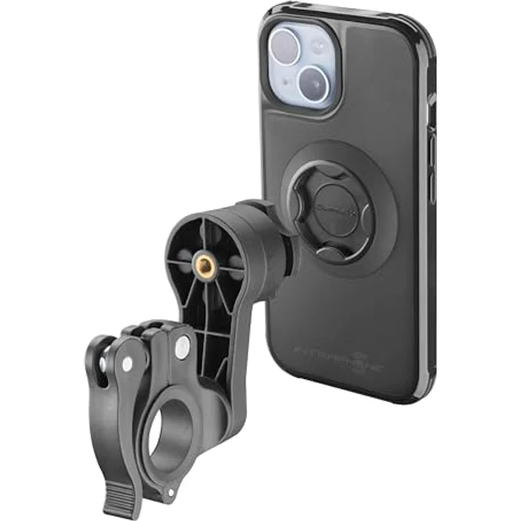 INTERPHONE Quiklox Telefonhalterung für Motorrad iPhone 15 Plus, stoßfest, mit Anti-Verlust-Gurt und antibakterieller Microban-Technologie – Bild 4