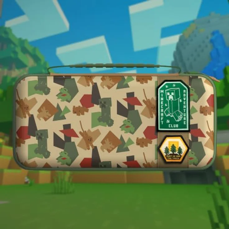 Turtle Beach PlayTrek™ Reisetasche - Minecraft™ Great Outdoors für Nintendo Switch 2, inklusive 2 Minecraft™ Klettpatches, PU-Kunstleder, gepolsterte Innenlasche, Stauraum für 12 Spielkarten – Bild 11