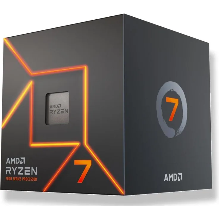 AMD Ryzen 7 7700, Prozessor mit 8 Kernen, 3,8 GHz, Sockel AM5, 5 nm, Boxed