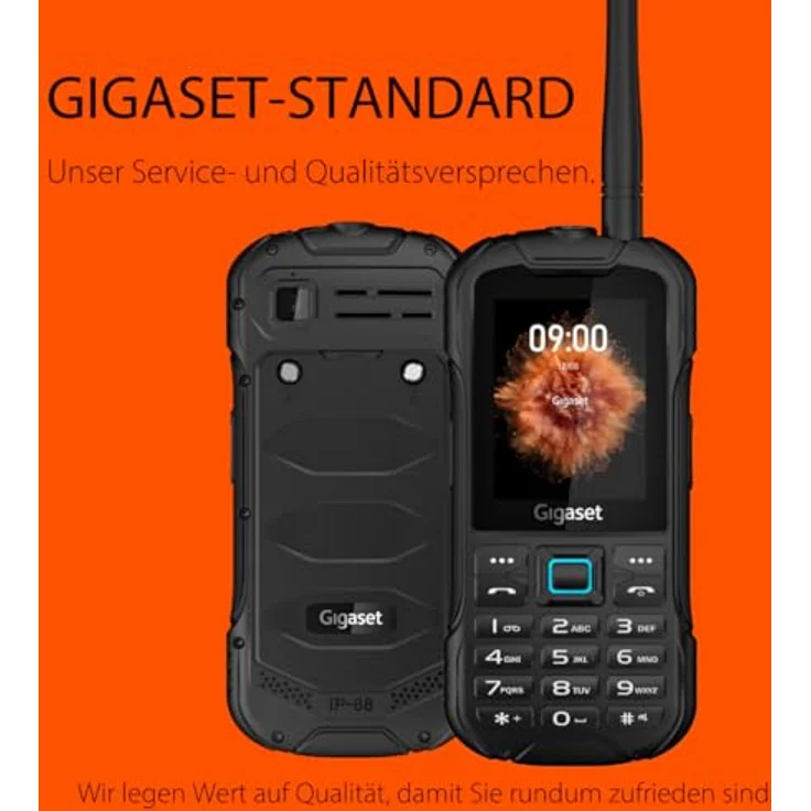 Gigaset GLX8 ACTIVE, Robustes 4G-Outdoor-Tastenhandy mit Walkie-Talkie-Funktion, IP68 wasserdicht, Dual SIM, 2,4 Zoll LCD-Display, Schwarz/Petrol – Bild 5
