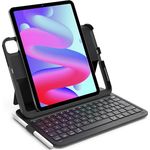 Inateck Ultraleichte Tastatur Hülle für iPad Air 6 11 Zoll 2024,iPad 10 Gen. 2022,iPad Air 5/4 (2022/2020) 10,9 Zoll,iPad Pro 11 4/3/2/1, QWERTZ, Ständer, mit Stifthalter, Schwarz (BK2007)