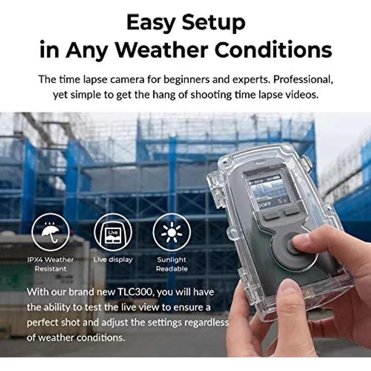 Brinno BCC300-M Video-Zeitraffer-Kit – TLC300 Time Lapse Kamera 1080P FHD HDR, LCD-IPS-Bildschirm, IPX4-Schutz, unterstützt Wandmontage – ideal für Innen-/Außenprojekte, inkl. wetterfestem Gehäuse und Wandhalterung – Bild 2