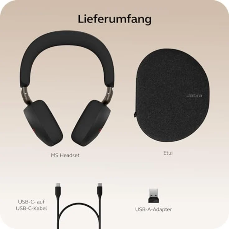 Jabra Evolve3 75, schnurloses Stereo Headset mit Bluetooth und USB-A, zertifiziert für Microsoft Teams, adaptive Geräuschunterdrückung, 110 Stunden Akkulaufzeit – Bild 14