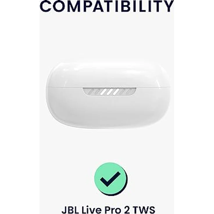 kwmobile Kopfhörer-Schutzhülle für JBL Live Pro 2 TWS in Schwarz mit Anhänger und Ladeöffnung – Bild 2