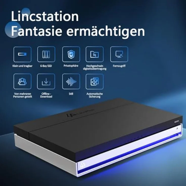 LincPlus LincStation N2 6-Bay NAS-Server - Intel N100 Quad-Core, 16GB LPDDR5, 128GB eMMC, 10GbE, 2x SATA HDD + 4x M.2 NVMe SSD, Unraid OS Lizenz, Diskless – Bild 6