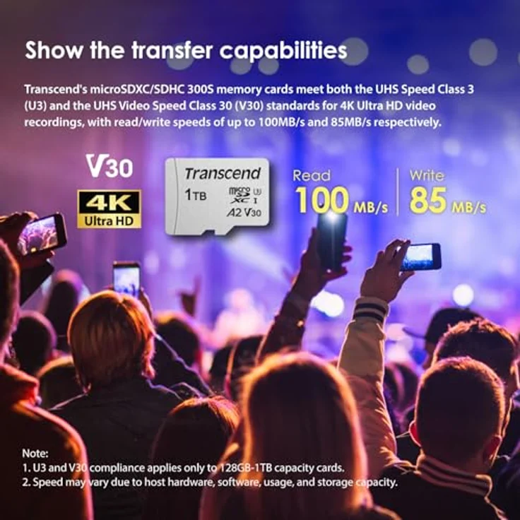 Transcend Highspeed 16GB  micro SDXC-SDHC Speicherkarte (für Smartphones, etc. und Digitalkameras) - Class 10, UHS-I – TS16GUSD300S-AE (mit Adapter) – Bild 8