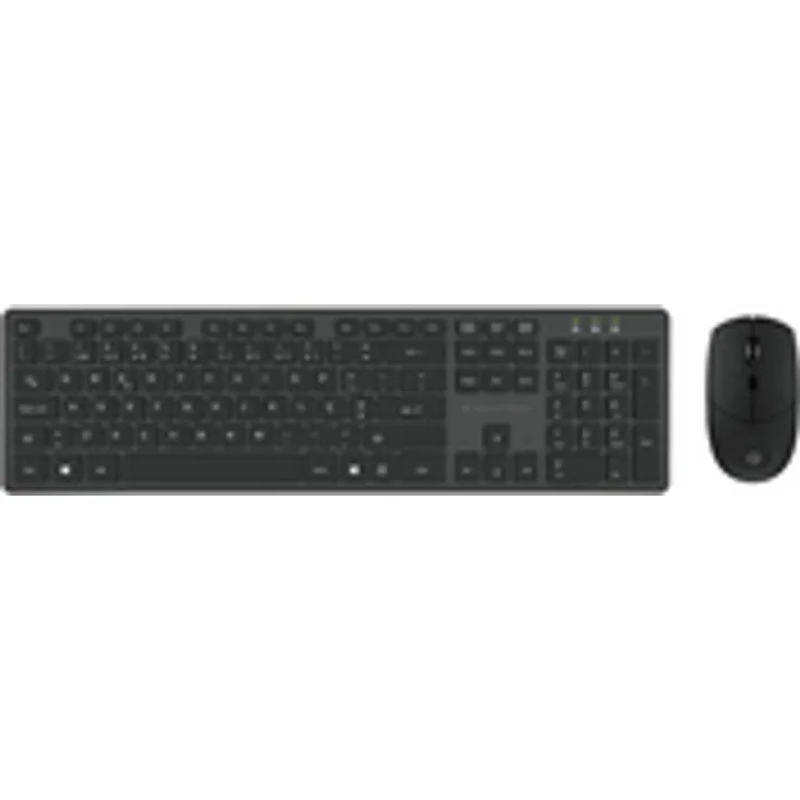 Conceptronic ORAZIO Kabelloses Tastatur-und-Maus-Set, Portugiesisch, Schwarz, 2.4 GHz mit Nano USB Empfänger
