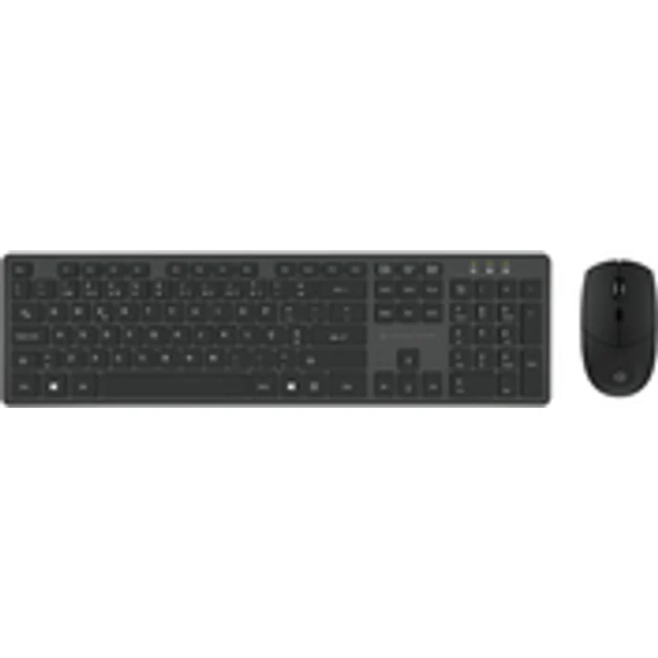 Conceptronic ORAZIO Kabelloses Tastatur-und-Maus-Set, Portugiesisch, Schwarz, 2.4 GHz mit Nano USB Empfänger