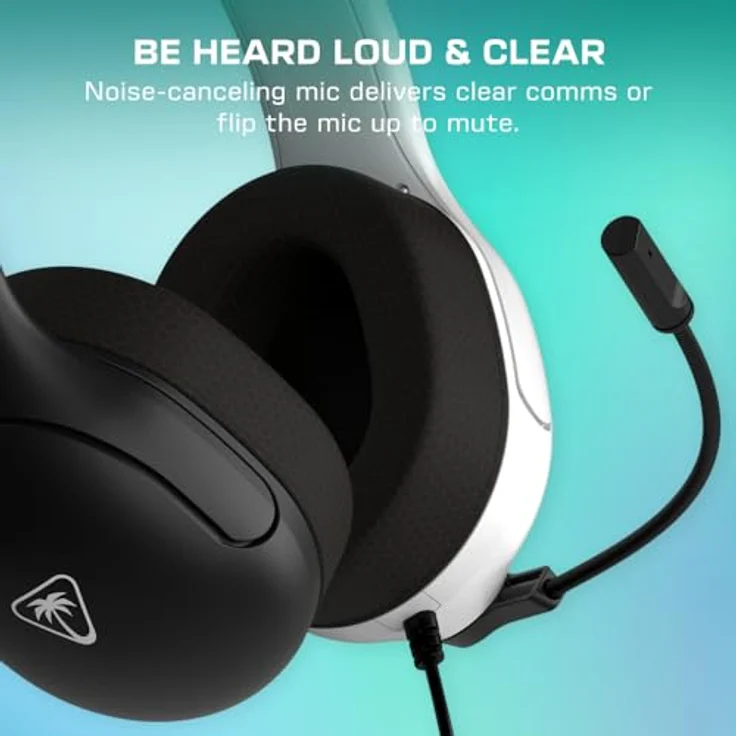 Turtle Beach Airlite Fit Wired Gaming Headset, Schwarz und Weiß, für Nintendo Switch, 40-mm-Lautsprecher, Flip-to-Mute Mic, Over-Ear Komfort – Bild 4