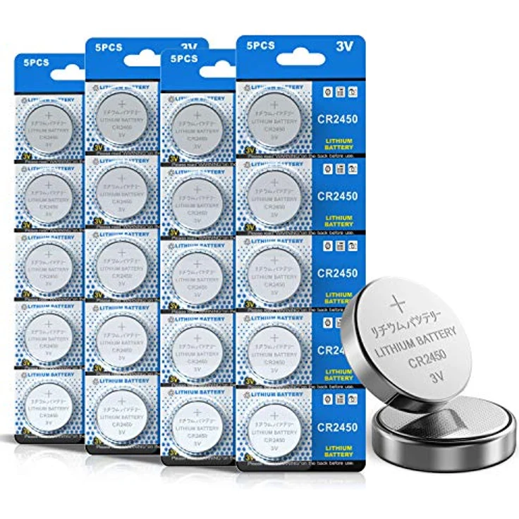 Bemb Lucky CR2450 3V Lithium-Knopfzelle, 20er Pack, langlebig und lecksicher für Elektronikgeräte – Bild 1