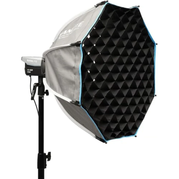 Nanlite SB-FMM-O-60 Oktagonal-Softbox 60 cm, FMM-Bajonettanschluss, inklusive Standard- und Lite-Diffusor, Stoffwabe und Schutztasche – Bild 7