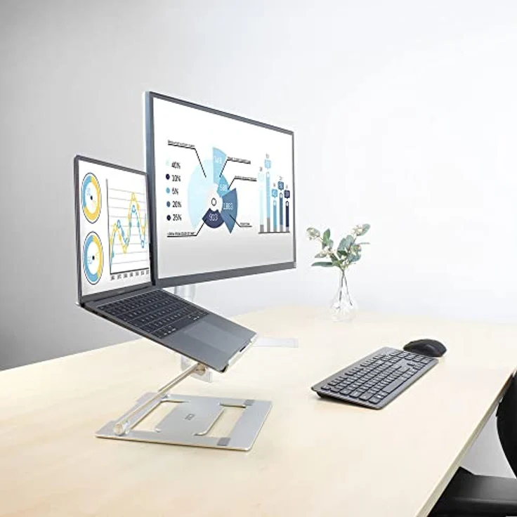 ACT Tragbarer Aluminium-Laptop-Ständer AC8135, ergonomisches Design, für Laptops bis zu 15,6 Zoll – Bild 5