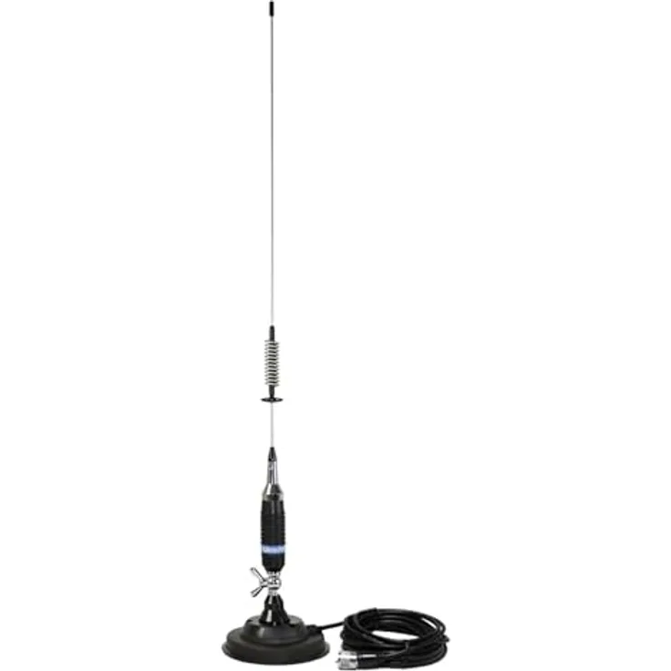 Albrecht 6335 S75 CB-Mobilantenne, 76 cm Magnetfußantenne für PKW, LKW und Transporter