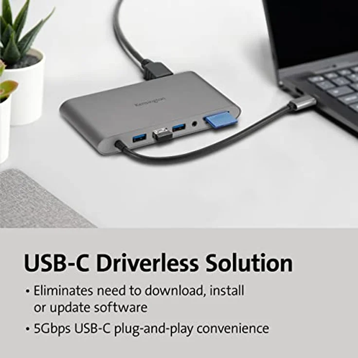 Kensington UH1440P Duale Video Mobile 10-in-1 USB-C Laptop Docking Station, Universal, 3 USB-A-Anschlüsse, Bis 85 W Power Pass-Through, Ultra HD (Single 4K @ 30 Hz) High Res Plug & Play Hub (K33853WW) – Bild 4