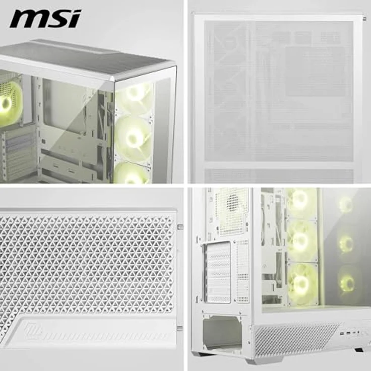 MSI GEH Midi MAG PANO 130R PZ WHITE, PC Gehäuse mit 270-Grad-Panoramabildschirm und drehbarem GPU-Halter, Weiss – Bild 7
