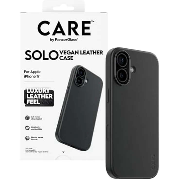 CARE BY PANZERGLASS Solo Case Black für iPhone 17, fallsicher und MagSafe-kompatibel, 2,4 Meter Fallhöhe getestet – Bild 5