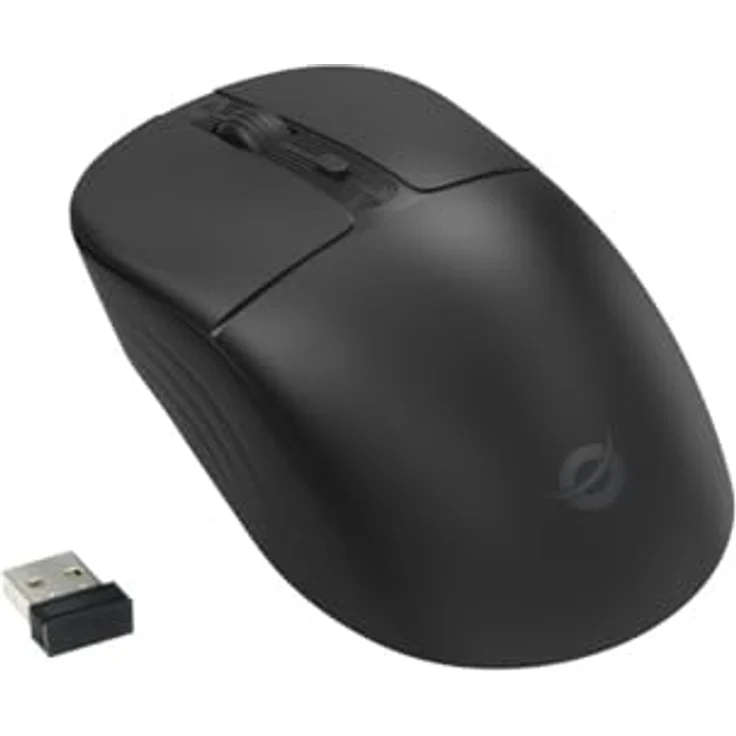 Conceptronic LORCAN04B, Dual-Mode Wireless Maus mit 4 Tasten, Bluetooth 5.2, 2.4GHz, stumm, geeignet für Links- und Rechtshänder – Bild 5