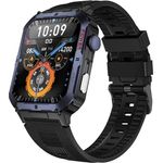 Trevi T-FIT 500 S Smartwatch mit 2,06 Zoll AMOLED-Display, Always On Full Touch, kabellose Anrufe, Schlafüberwachung, Schritte, Herzfrequenz, Fitness-Tracker, wasserdicht, Blau