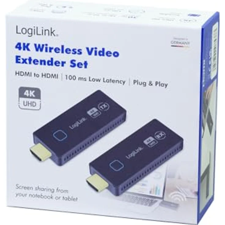 LogiLink HDW0102 HDMI-Übertragungs-Set, drahtlos, 30m Reichweite, 4K@60Hz, für Daten- und Videoübertragung per WLAN-HDMI – Bild 5
