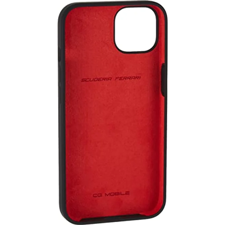 CG MOBILE Ferrari CG Mobile Liquid Silikon Schutzhülle für iPhone 13 (6,1 Zoll), Schwarz, mit Metall-Logo – Bild 4