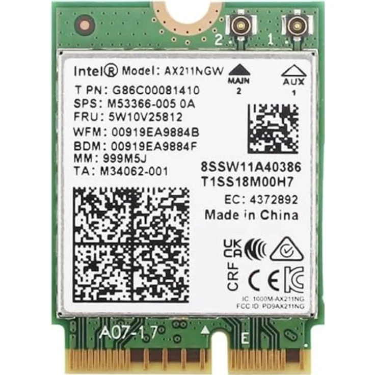 INTEL NIC WI-FI 6E AX211 2230 2x2 AX R2 6GHz + BT No vPro – Bild 2