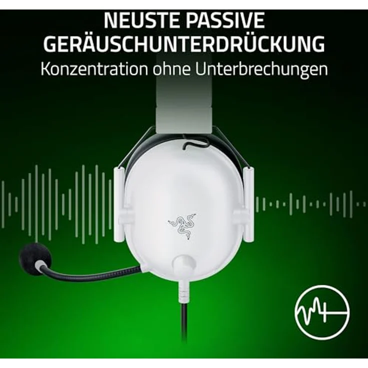 Razer BlackShark V2 X (Xbox) - Kabelgebundenes E-Sports Headset für Xbox S-X Konsole (50mm Treiber, Passive Geräuschunterdrückung, Weiß) – Bild 4