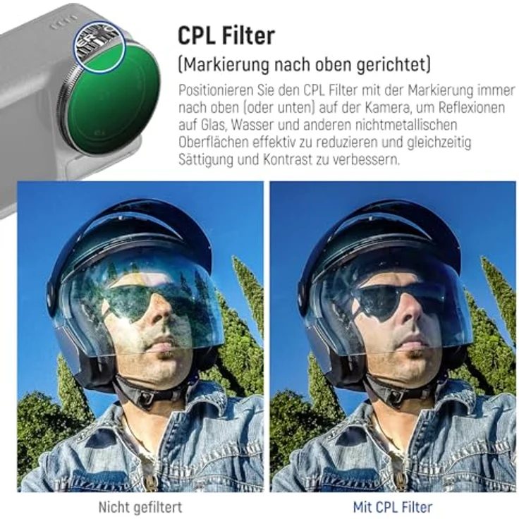 NEEWER Snap On ND Filter Set für DJI Osmo Action 5 Pro/4/3, 4er Pack ND8+ND16+ND32+CPL, HD Glas, praktische Montage, nicht kompatibel mit Osmo Nano – Bild 4