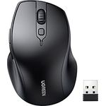 UGREEN Bluetooth Maus kabellos (BT 5.0 + 2.4G), 4000 DPI, 18 Monate Akkulaufzeit, Ergonomische, Schwarz