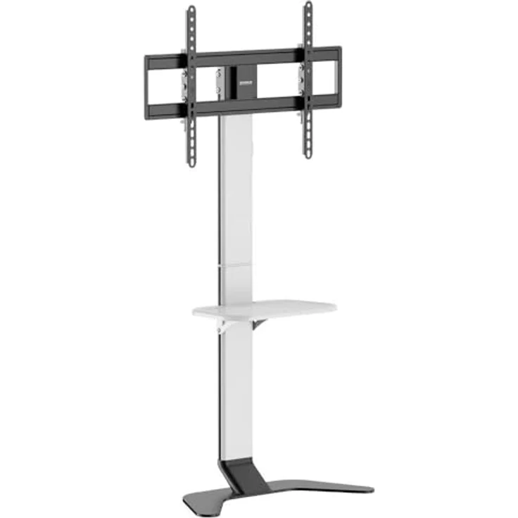 Speaka Professional SP-TVS-600 TV-Standfuß, höhenverstellbar für 37"-86" TVs, Tragkraft 45 kg, Bodenständer mit Ablagefach – Bild 2