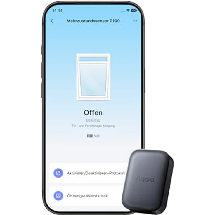 Aqara P100 Multisensor Grau, 2-in-1 Tür-/Fenster- und Objektüberwachungssensor, Thread & Zigbee, Matter-kompatibel – Bild 1