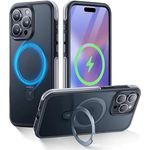 TORRAS Phone Case UPRO Ostand Matte for iPhone 15 PRO (Black)