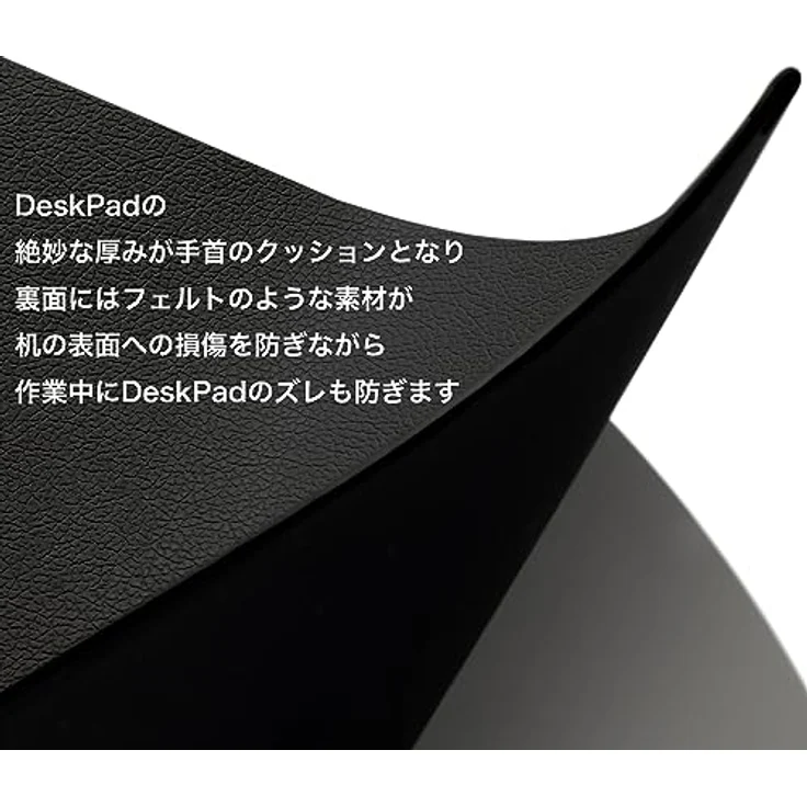 Twelve South DeskPad | Nachhaltige Leder-Verlängerungsmatte für die Maus, spritzwasserfest, rutschfeste Mausoberfläche, optimale Größe für den Displaygebrauch, Schwarz, Mittel – Bild 3