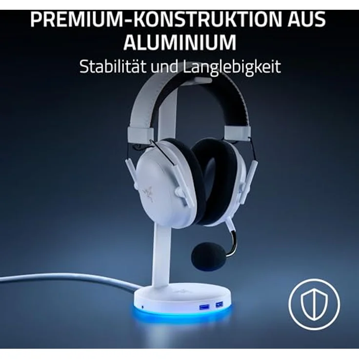 Razer Base Station V2 Chroma - Headset-Ständer mit USB-Hub und RGB-Beleuchtung (mit 7.1 Surround Sound, Integrierter Kopfhörer-Halter, rutschfester Standfuß) Schwarz – Bild 2
