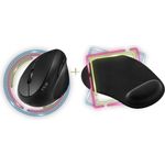 INCA 2in1 Set Wireless 1600 DPI Funk Maus & Mauspad 3mm Maus, Schwarz