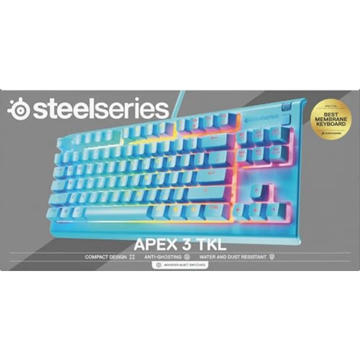 SteelSeries Apex 3 TKL, Kompakte Gaming-Tastatur mit flüsterleisen mechanischen Tasten, anpassbarer RGB-Beleuchtung und Multimedia-Steuerung – Bild 11