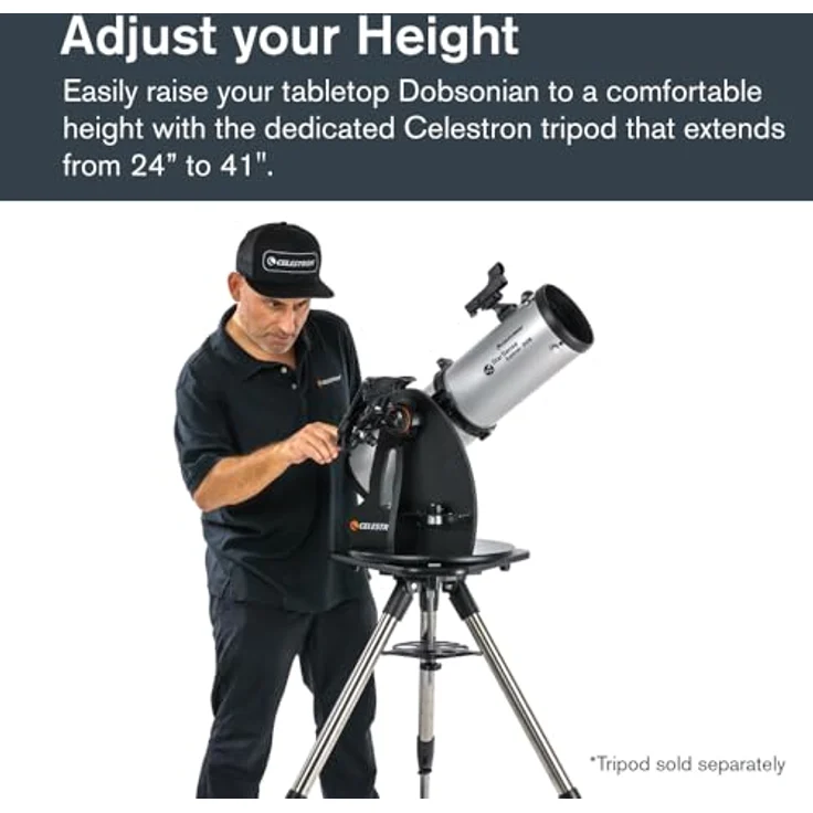 Celestron StarSense Explorer 130mm Tabletop Dobson, Teleskop mit Zielerkennung und stabiler Tischmontierung – Bild 7