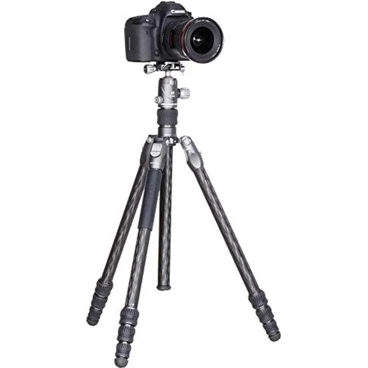 Benro Carbon Fibre Zero Series Tripod/Monopod with VX20 Ballhead, 5 Leg Sections, Twist Leg Locks, Padded Carrying Case (FRHN14CVX20) Max Height 139.5 cm – Bild 3