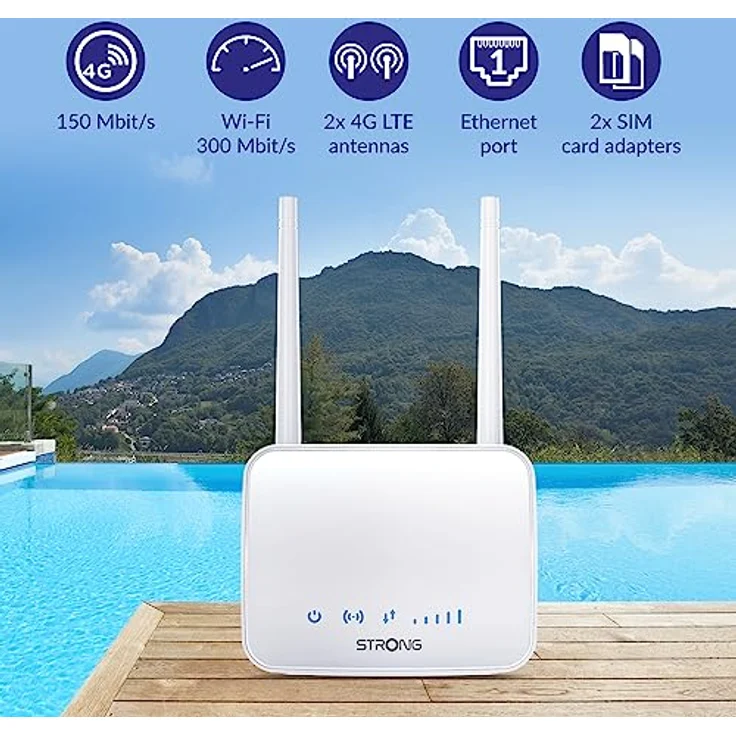 STRONG 4G-LTE-Router 350M - Mobilfunk-Router für stabile Hochgeschwindigkeits-Internetverbindung im Homeoffice, Ferienhaus oder Wohnmobil - Router mit SIM-Karte, weiß - Preisvergleich – Bild 2