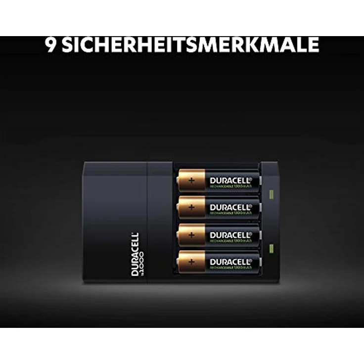 Duracell Ladegerät CEF14, für 2AA und 2AAA wiederaufladbare Batterien, automatische Abschaltung, Ladedauer 4 Stunden – Bild 4
