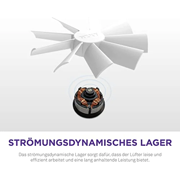 NZXT F140 RGB Duo - 140mm doppelseitiger RGB-Lüfter – 20 einzeln adressierbare LEDs – Ausgeglichener Airflow und statischer Druck – Fluiddynamisches Lager – Weiß – Bild 5