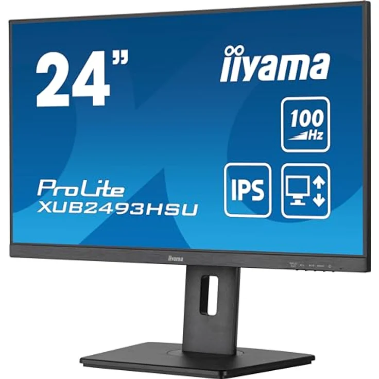 iiyama Prolite XUB2493HSU-B7 60,5cm 23,8" IPS LED-Monitor Full-HD 100Hz HDMI DP USB2.0 Höhenverstellung Pivot Adaptive Sync schwarz – Bild 3