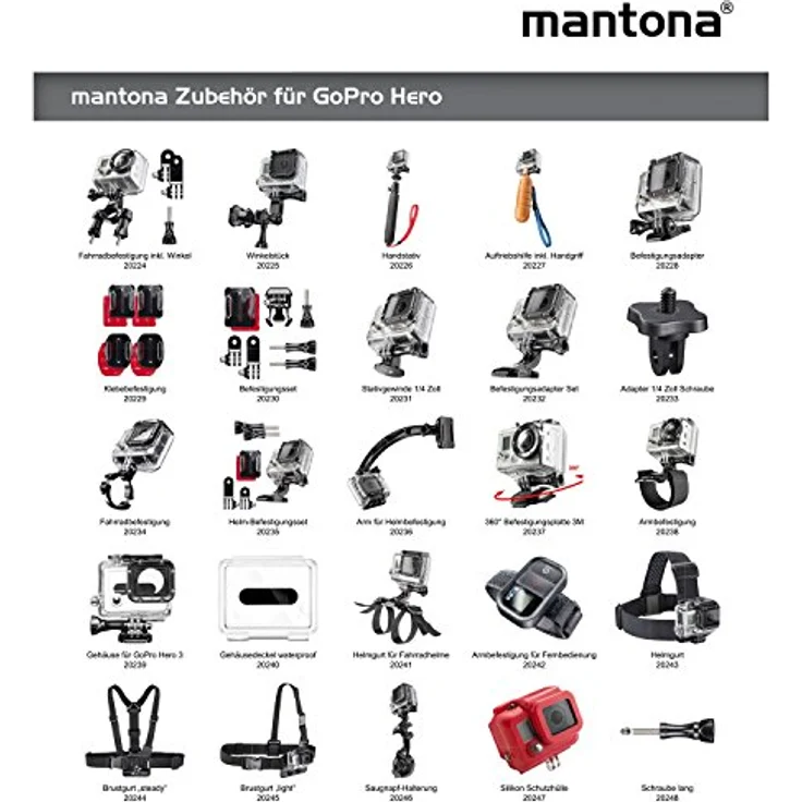 Mantona 1-4 Zoll Gewinde-Adapter für GoPro – Bild 7