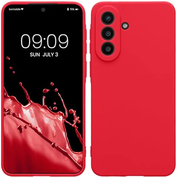 kwmobile Handyhülle für Samsung Galaxy A57 5G - Flexibles Silikon Case in Neon Pink, rutschfest und reißfest mit präzisen Ausschnitten für Kamera und Anschlüsse – Bild 1