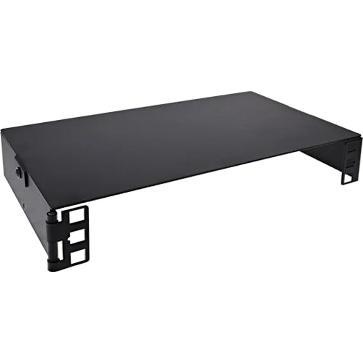InLine 10 Zoll Mini Rack, Wandmontage mit 1HE, stabile Metallhalterung pulverbeschichtet in schwarz, 15,2 cm tief, für Netzwerkkomponenten, Modell 10101B – Bild 1