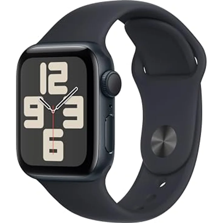 Apple Watch SE GPS (2. Generation), 40 mm, Aluminiumgehäuse Mitternacht, Sportarmband Mitternacht, S/M – Bild 1