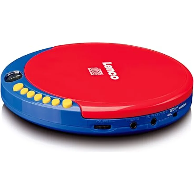 Lenco CD-021KIDS Portabler Kids CD-Player Ladefunktion Akku CD-Player, in Rot, Blau und Gelb erhältlich – Bild 5