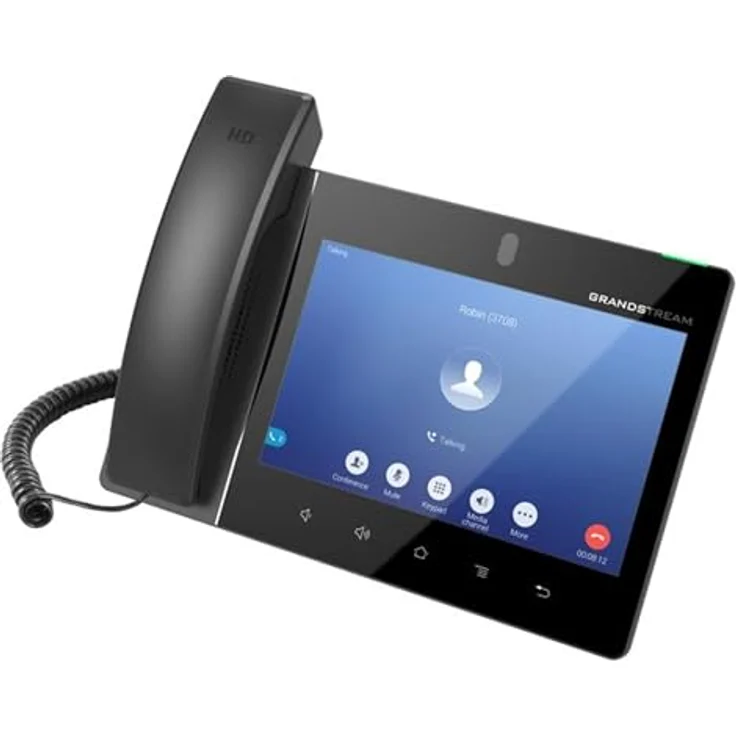 Grandstream GXV3480, VoIP-Telefon mit integrierten Netzwerkfunktionen und Power over Ethernet, schwarz – Bild 2