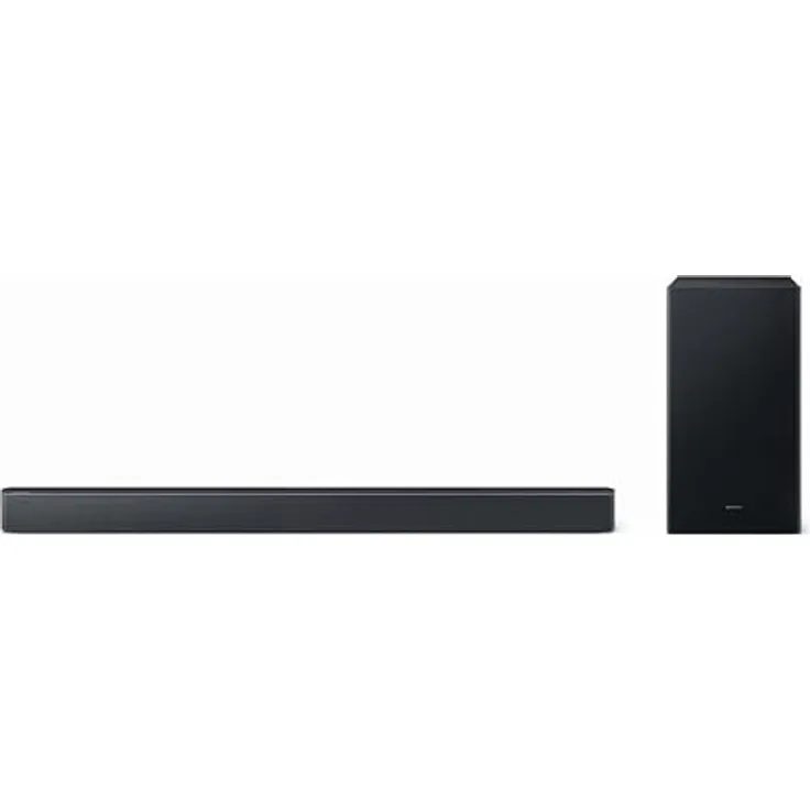 Samsung B-Series Soundbar HW-B460GF, 2.1-Kanal mit 300 W, kabellosem Subwoofer, Dolby Audio, DTS Virtual:X und Sprachverbesserung, Schwarz