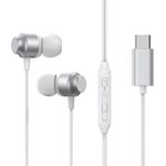 JOYROOM JR-EC06 USB-C In-Ear-Kopfhörer – Silber, Hi-Fi-Klangqualität, elegantes Metallgehäuse, unübertroffener Tragekomfort