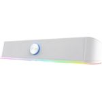 Trust Illuminated Soundbar-White PC-Lautsprecher mit RGB-Beleuchtung und platzsparendem Design